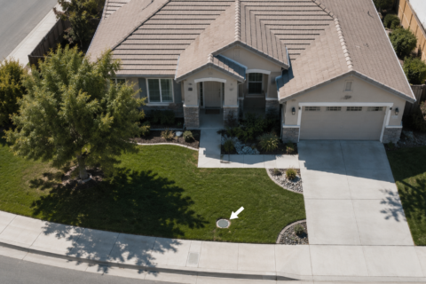 Residential sewer line access point in Ventura County California